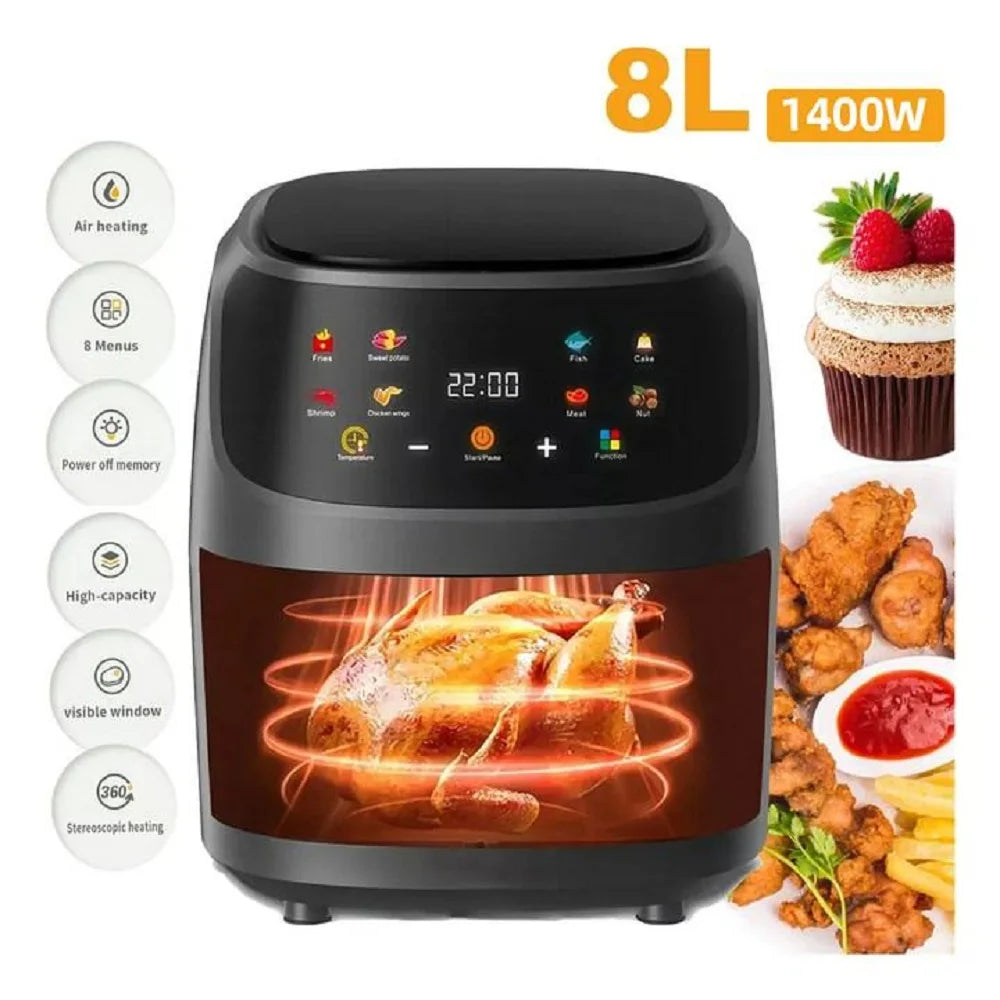 8L LED Touch Screen Air Fryer