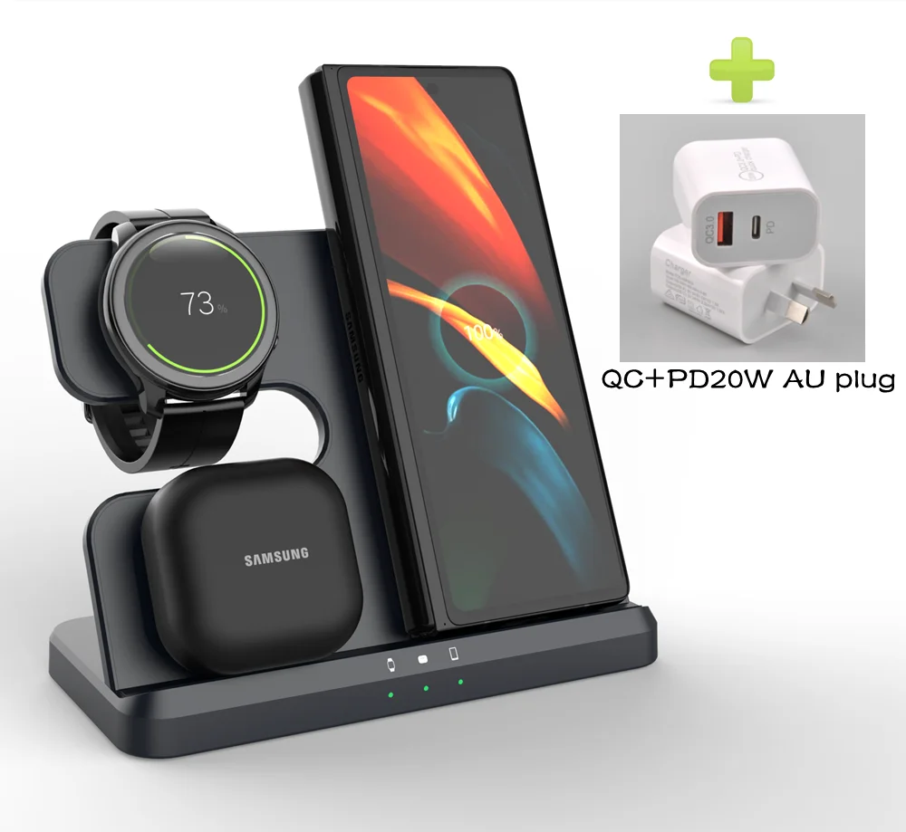 HAAYOT 3-in-1 Wireless Charging Station