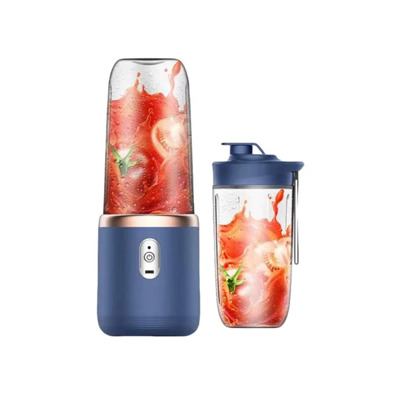 Blue Portable Small Electric Juicer