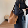 Retro Small Solid Colour Leather Shoulder Bag For Women