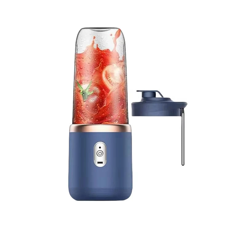 Blue Portable Small Electric Juicer